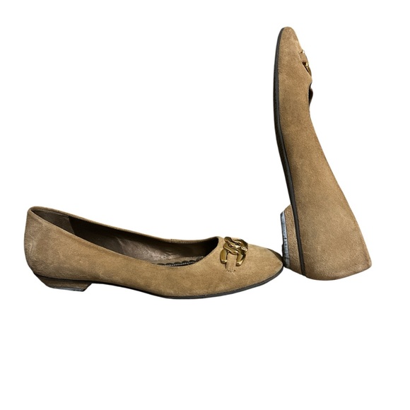 Naturalizer Shoes - Naturalizer Tan Flats with Gold Detail